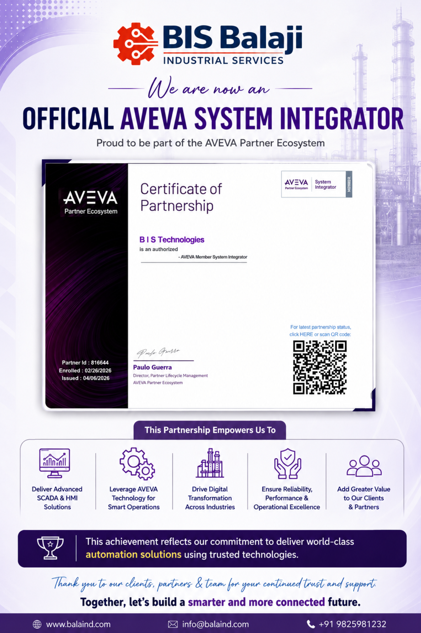 AVEVA SI CERTIFIED
